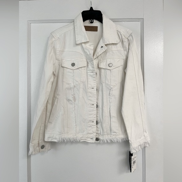 Blank NYC distressed denim jacket- soft white size Small - Picture 5 of 14